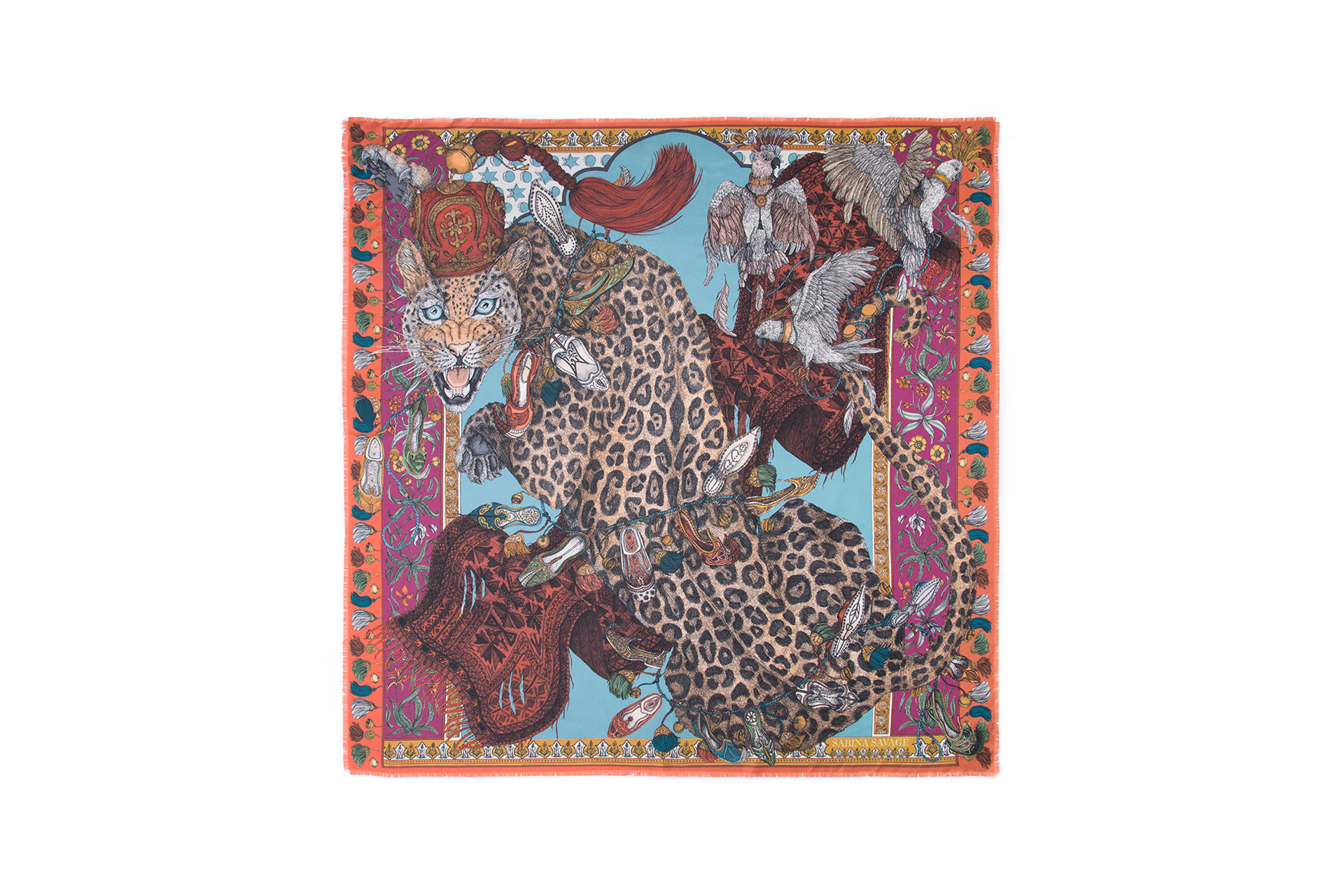 Sabina Savage The Leopard’s Bazaar Silk Scarf