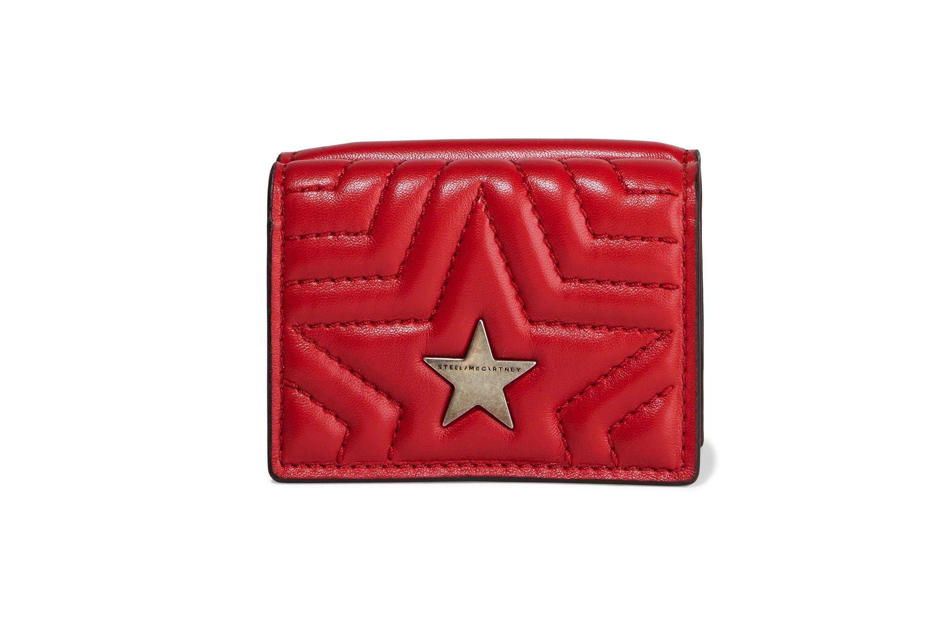 Stella McCartney Stella Star Quilted Faux Leather Wallet