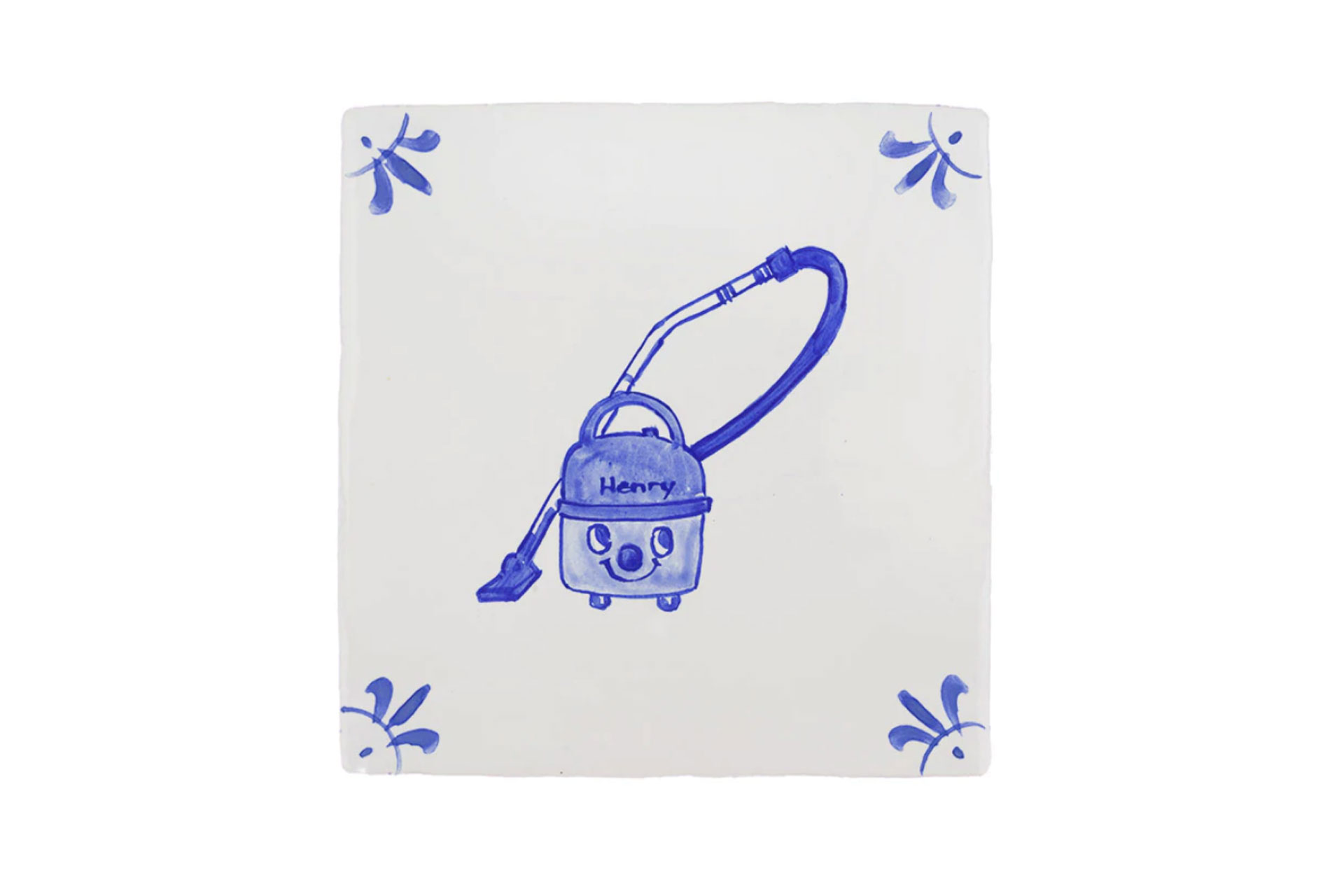 Henry the Hoover Delft Tile by Petra Palumbo