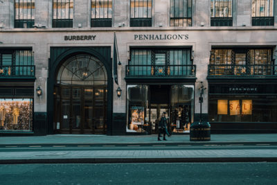 British fragrances Burberry and Penhaligon's shops