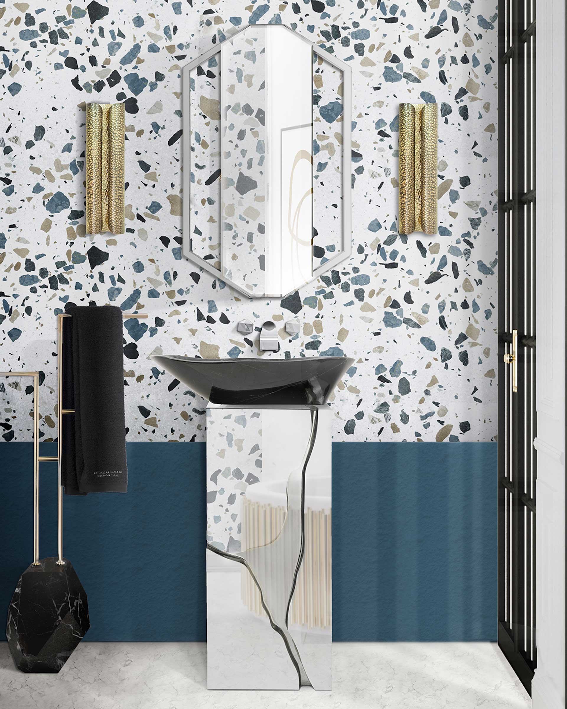 blue bathrooms