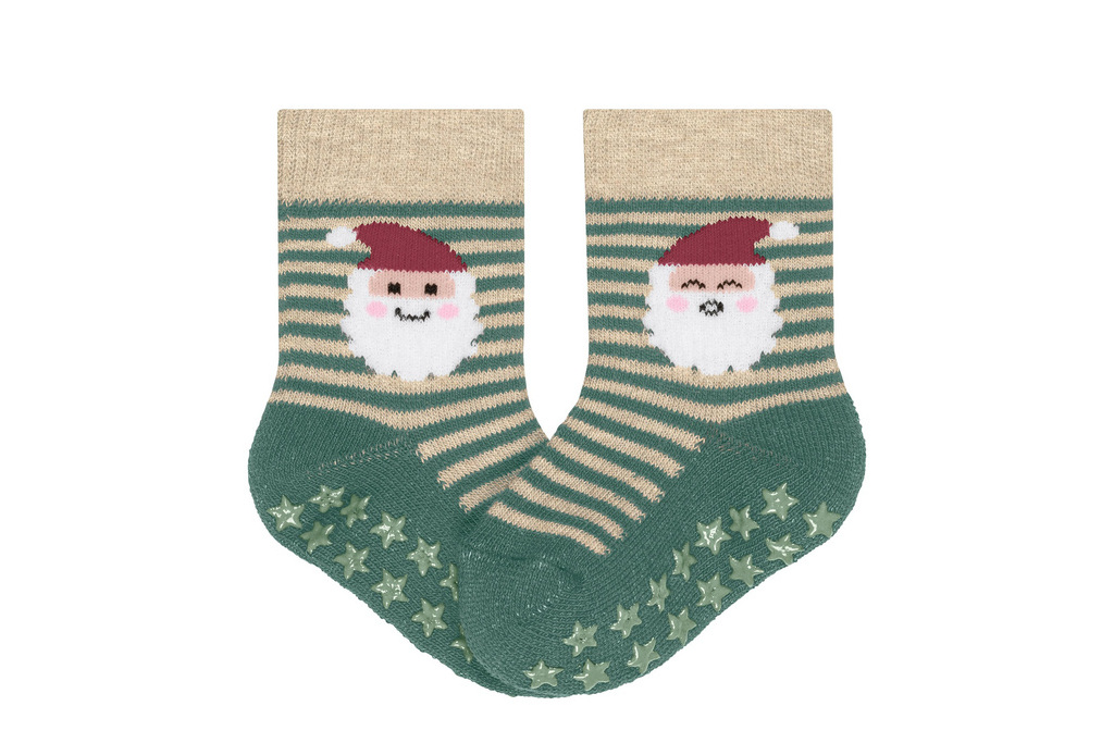 Green santa socks