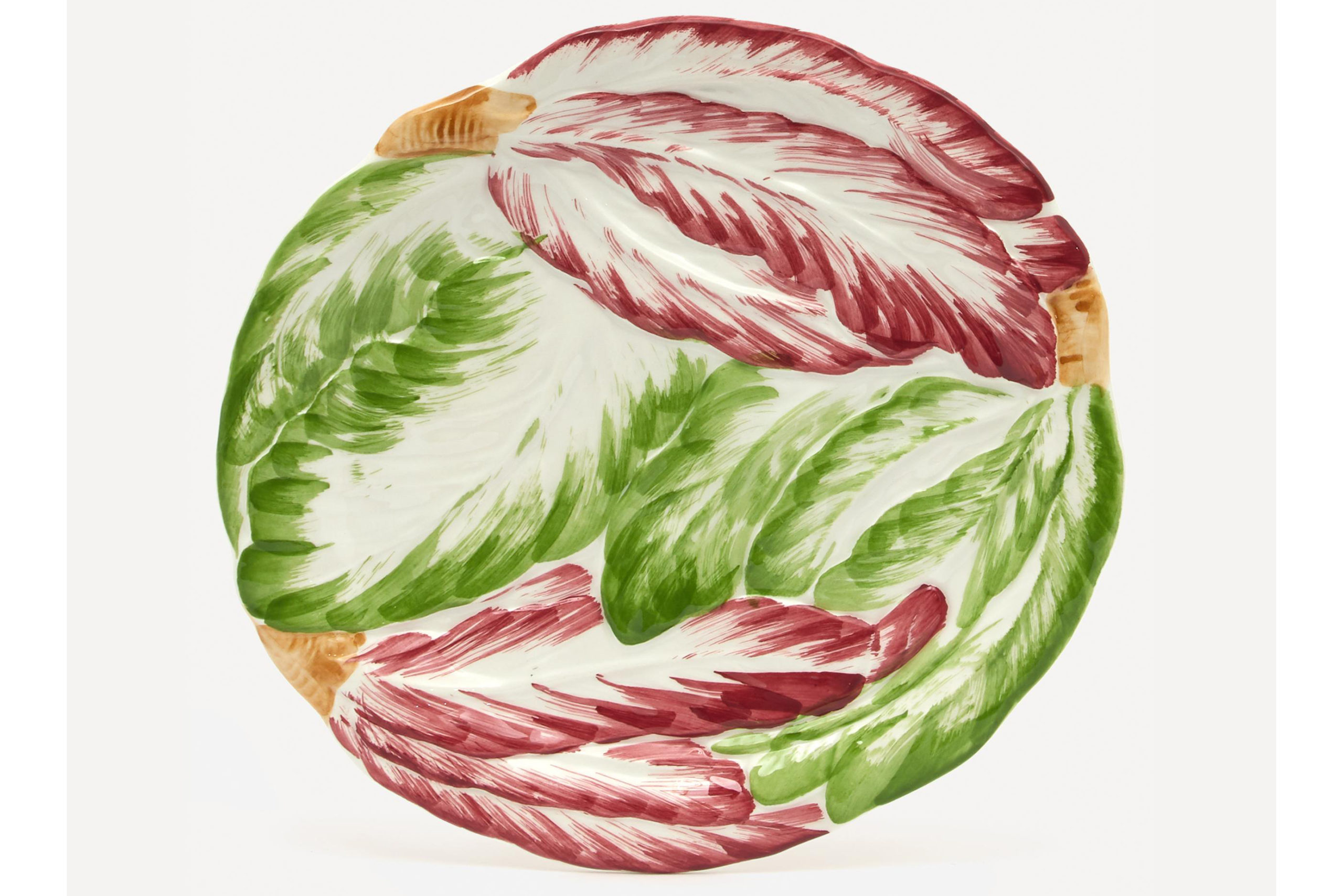 Green and red raddichio side plate