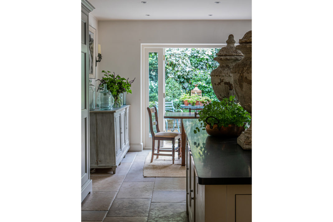 Kitchen leading out into garden