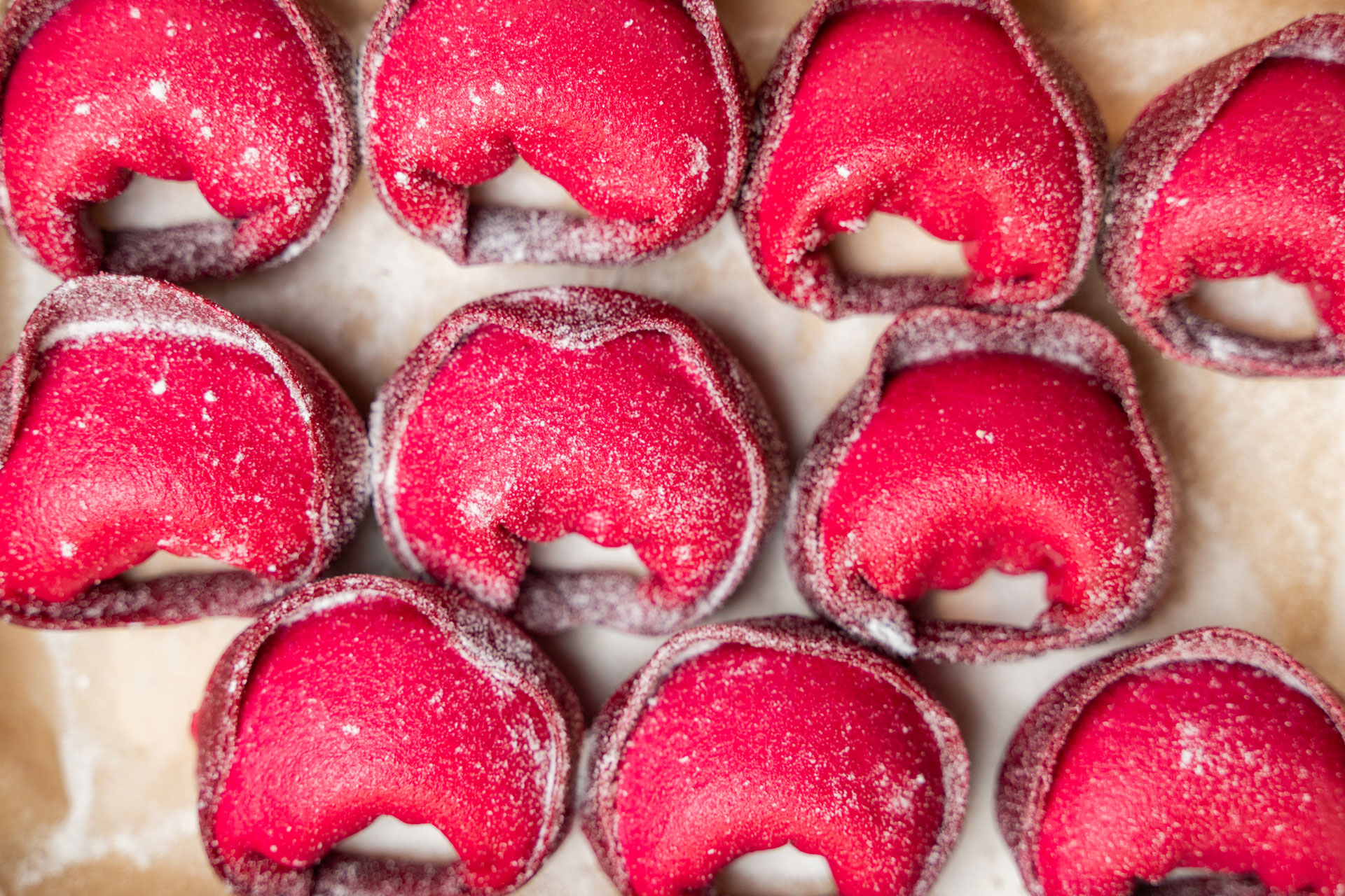 Beetroot tortelli