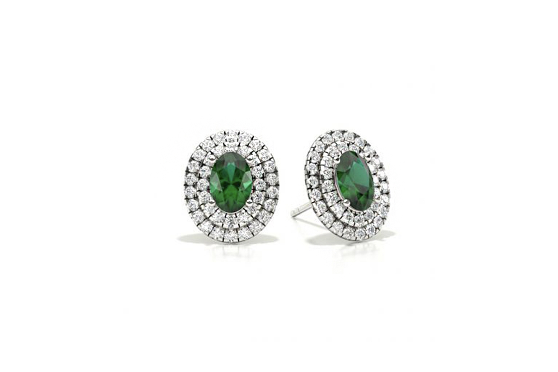 diamond store emerald earrings