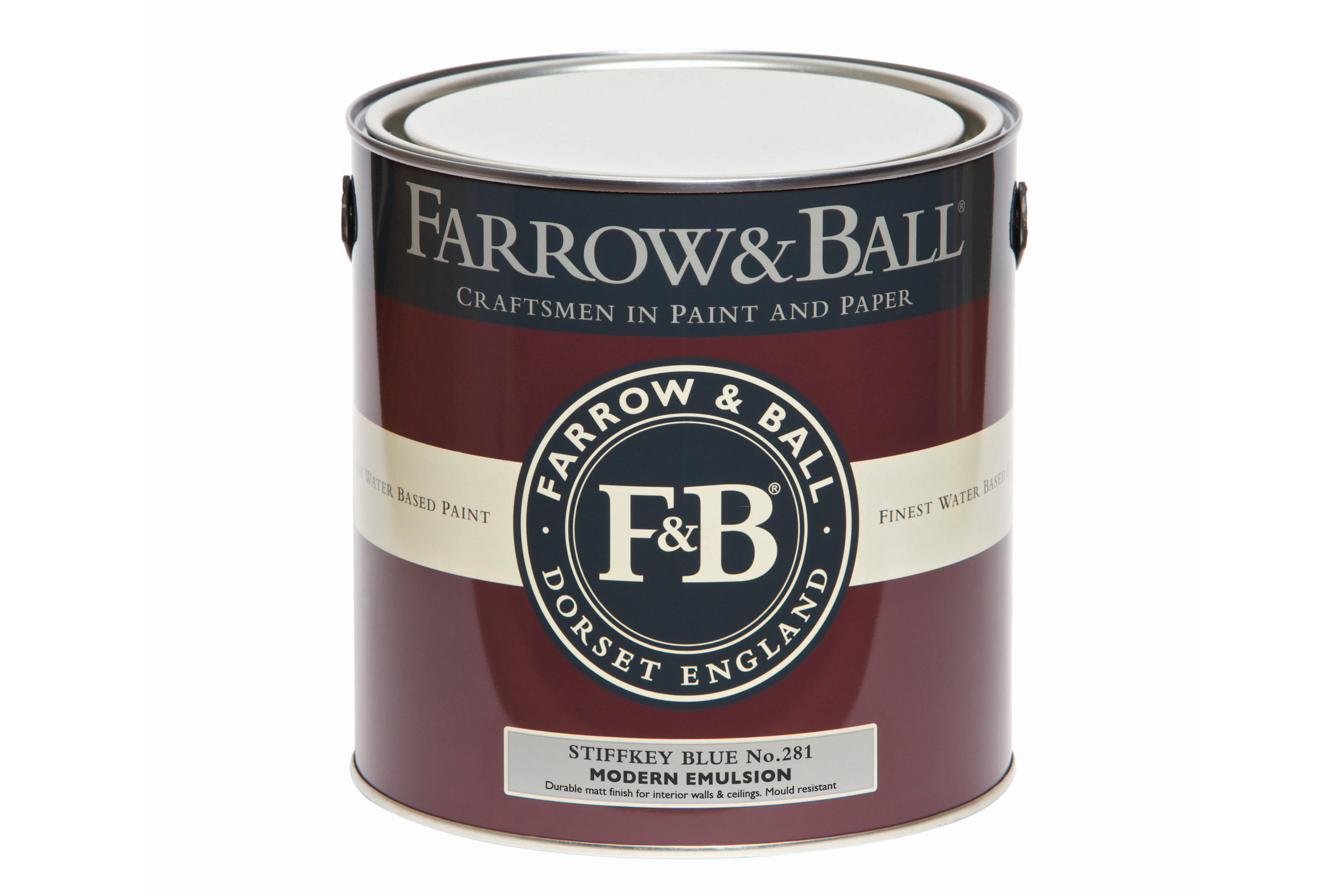 Farrow & Ball maroon paint tin