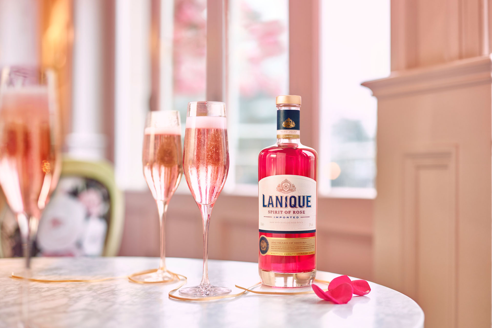 Lanique Rose Fizz Cocktail