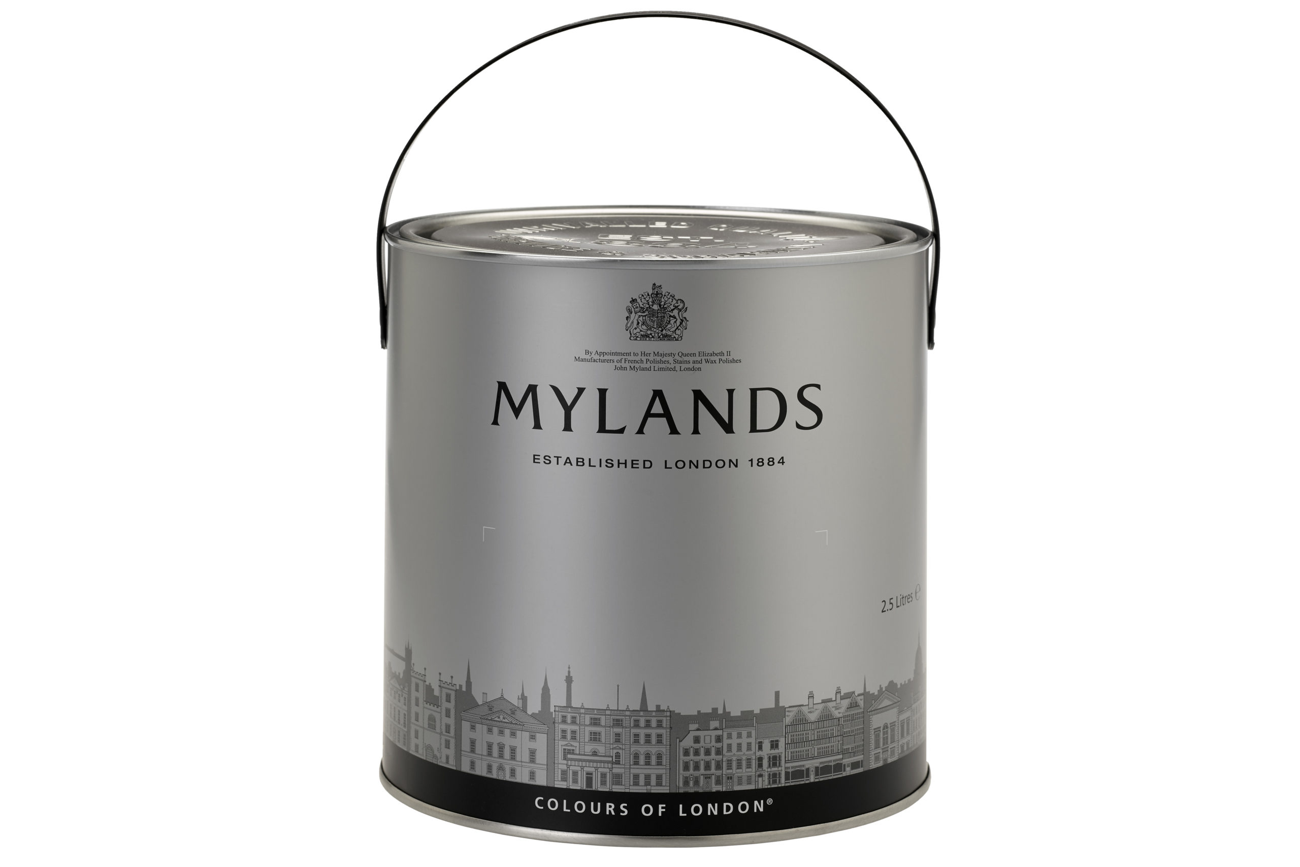 Mylands silver paint tin