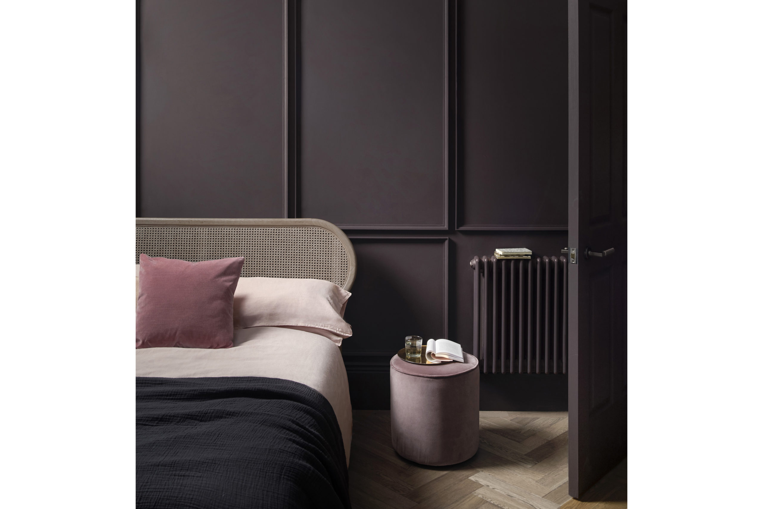 Paint and Paper Library mocha coloured room
