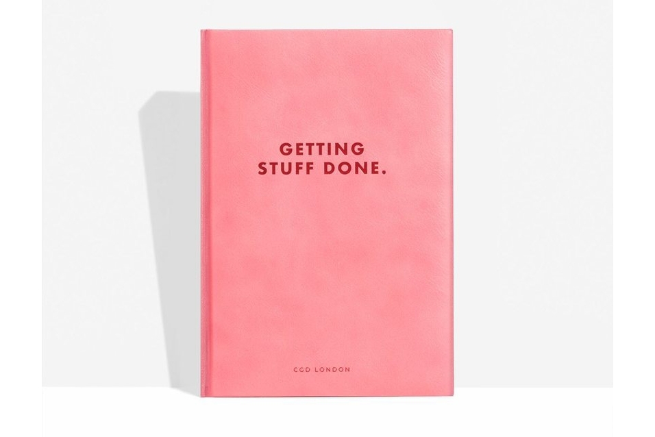 Pink 'Getting Stuff Done' journal CGD London