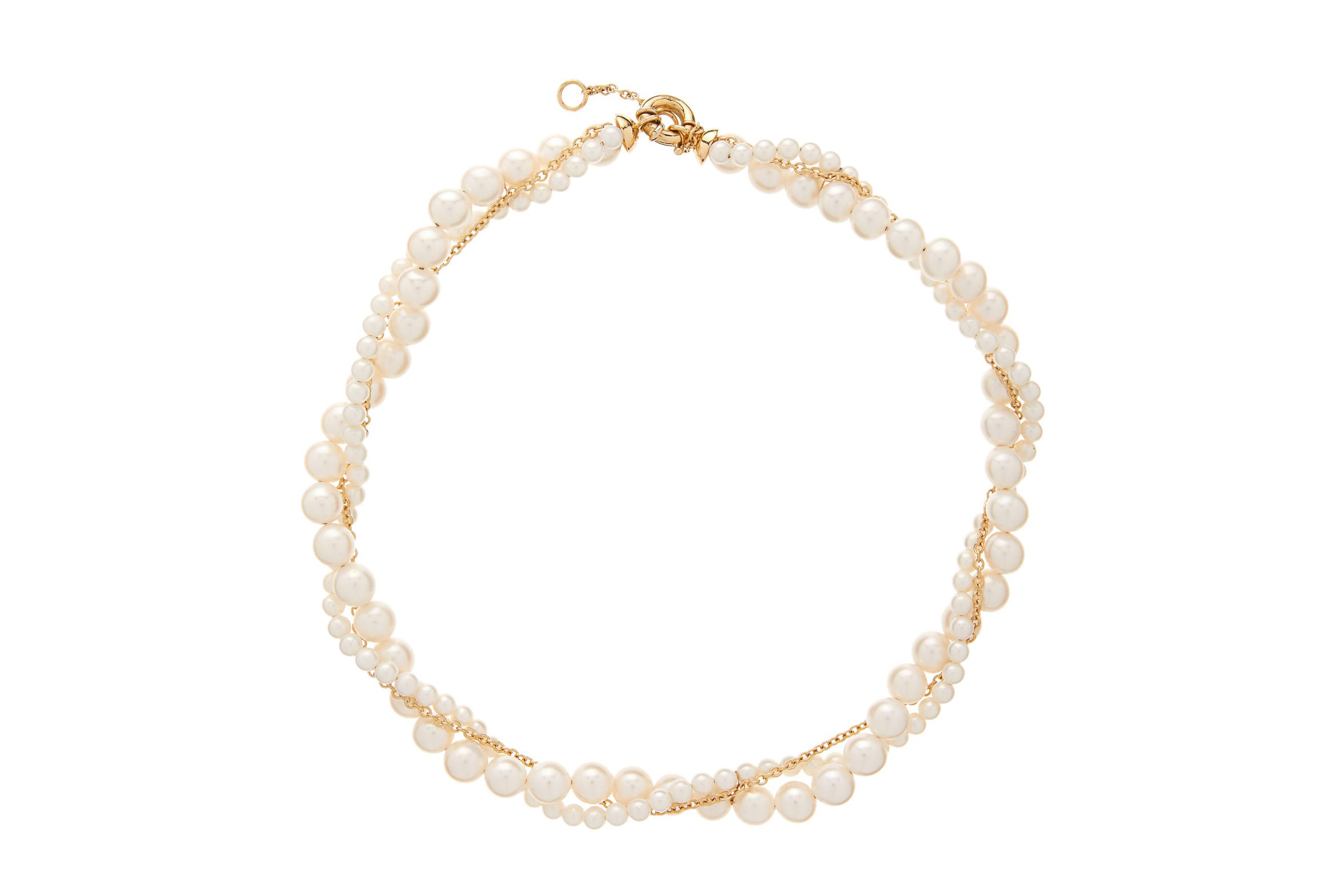 Yvonne Leon pearl and gold necklace