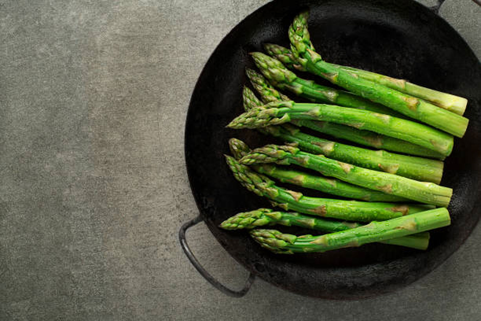 bunches of green asparagus