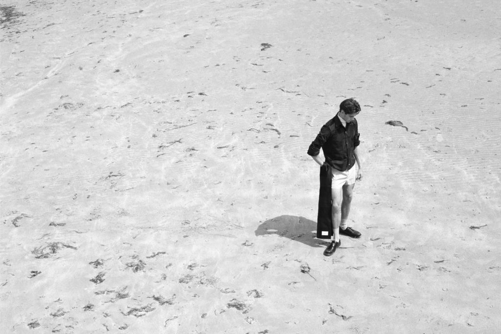 Model on beach