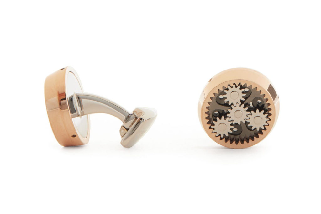 Deakin & Francis Sun & Planet Gear rose-gold plated cufflinks