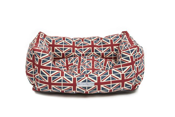Union Jack patterned dog bed