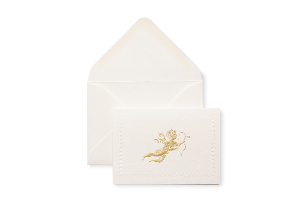 Smythson Cherub Small Valentine's Day Card (Valentine's Day Gift Guide)
