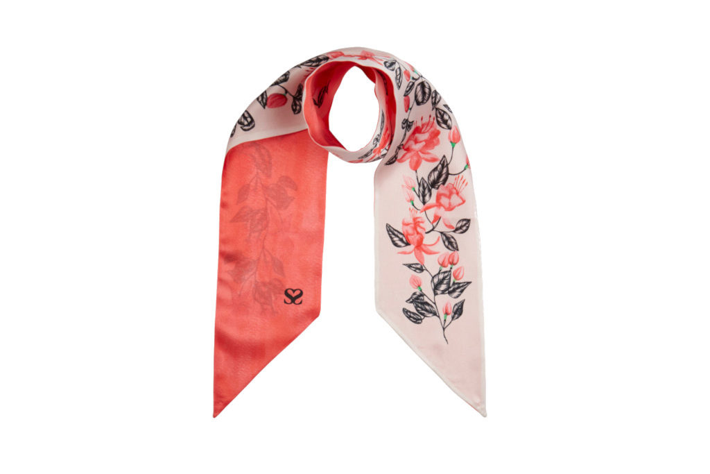 Shaku Fuchsia Skinny Scarf