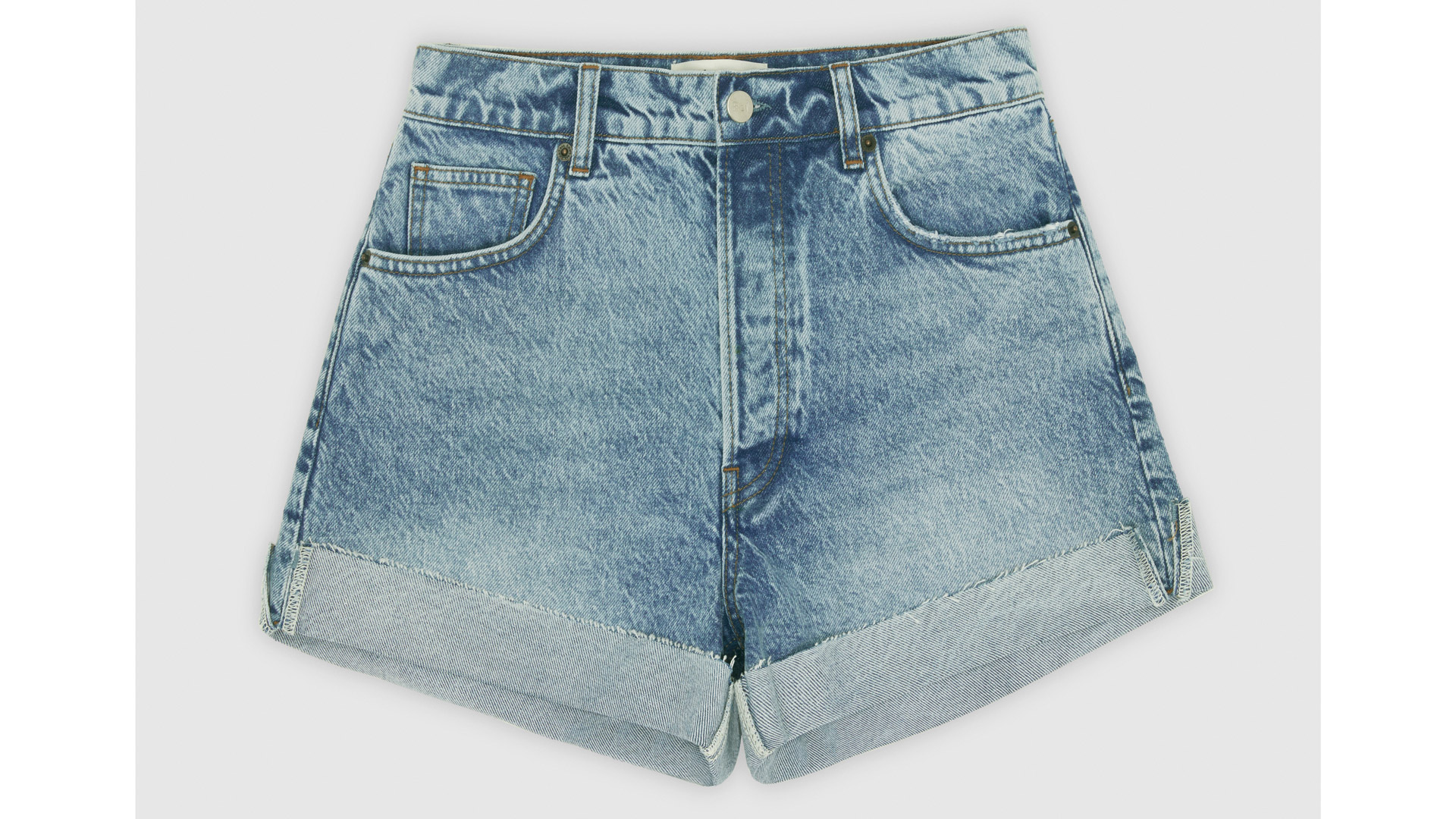 Reformation Charlie cuffed high rise jean shorts