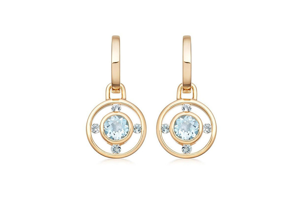 Kiki McDonough Forget-Me-Not Blue Topaz Detachable Drop Earrings