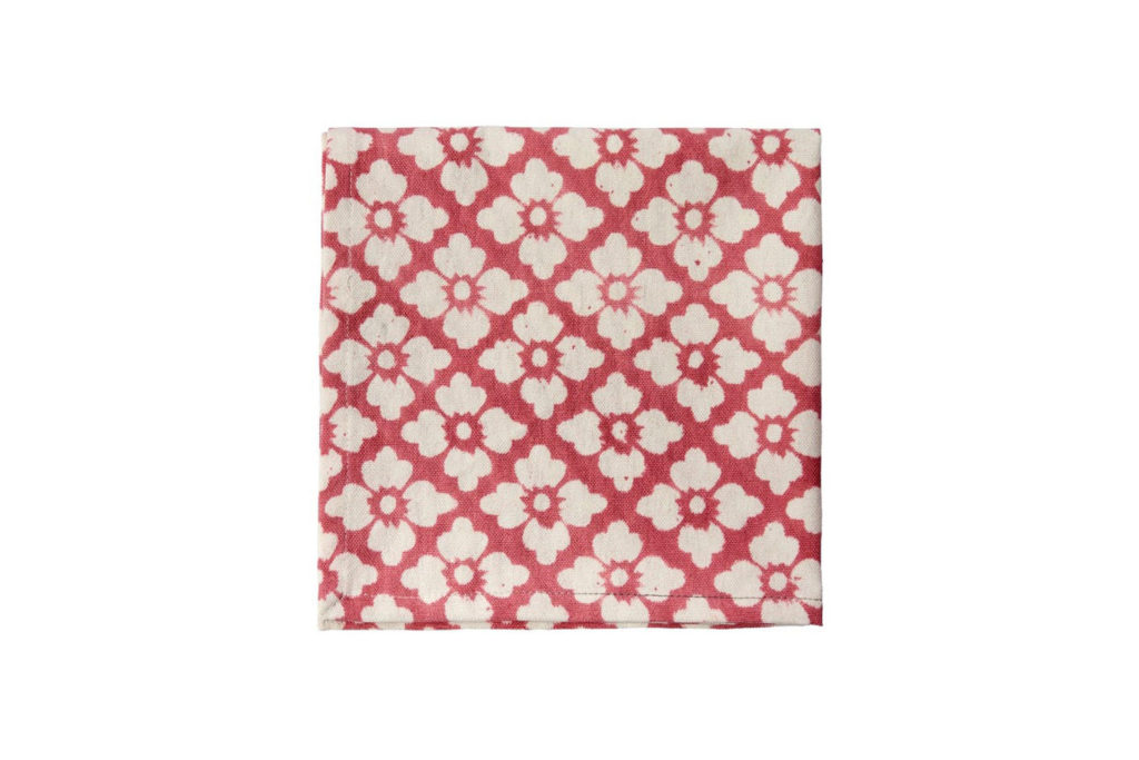Les Ottomans Hand-Printed Cotton Napkin