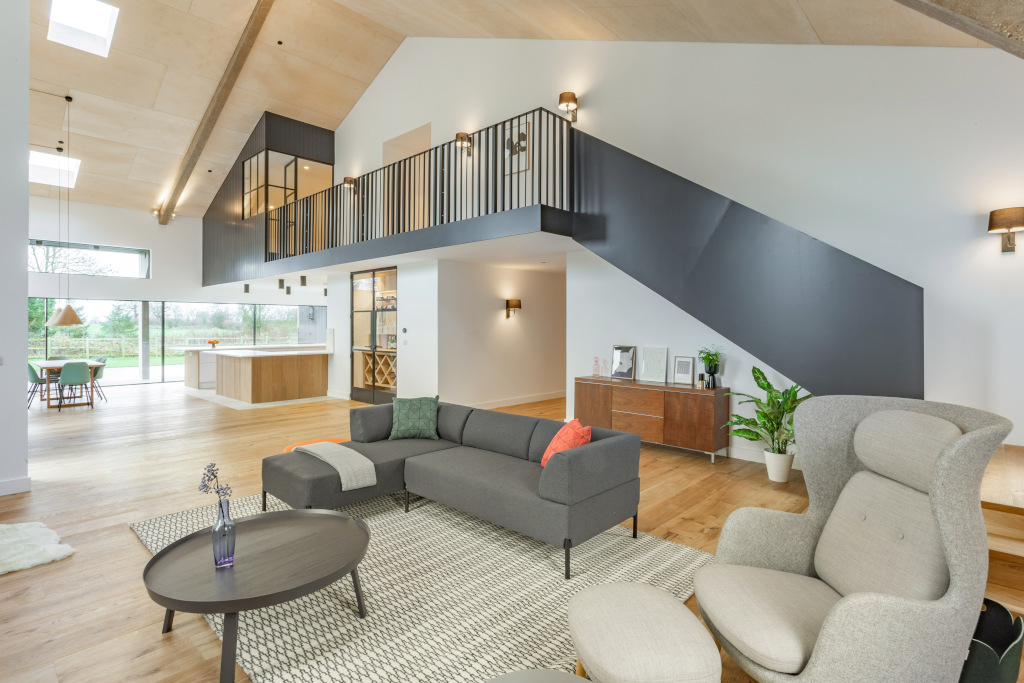 New End Road, Maxstoke, Warwickshire barn conversion property interior open plan kitchen