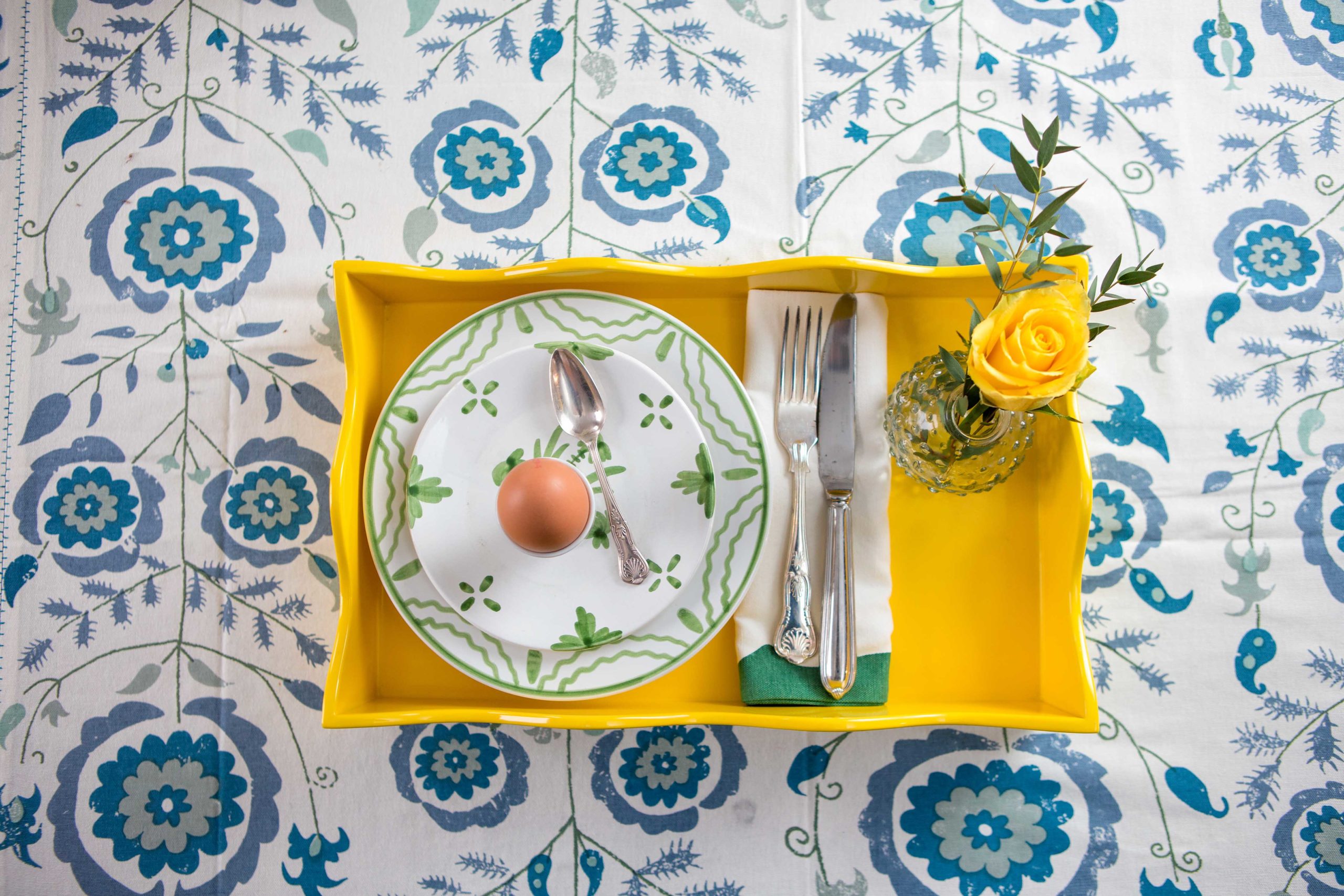 Penny Morrison blue and yellow table
