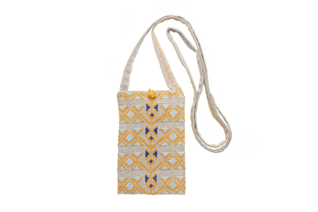 SEP Jordan Linen Phone Pouch in Saffron
