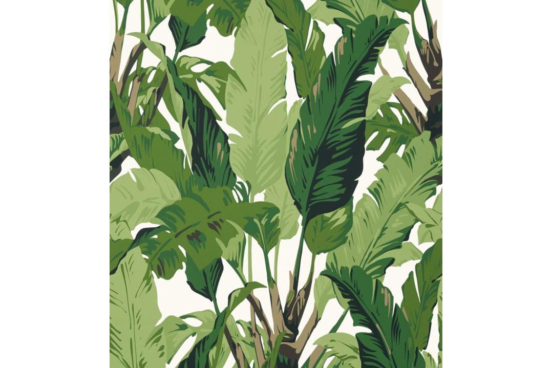 Thibaut botanical wallpaper green