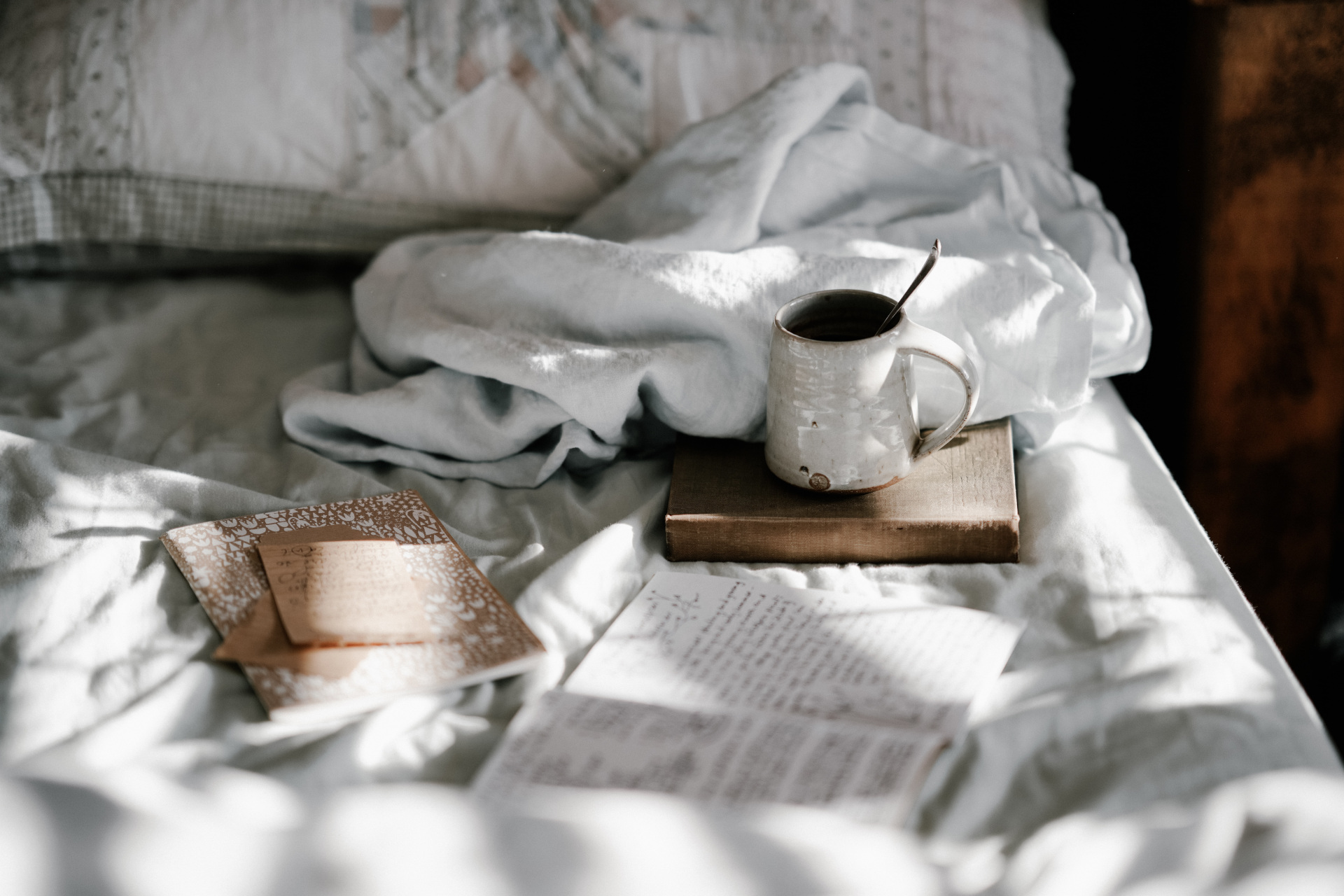 Blankets. books and coffee