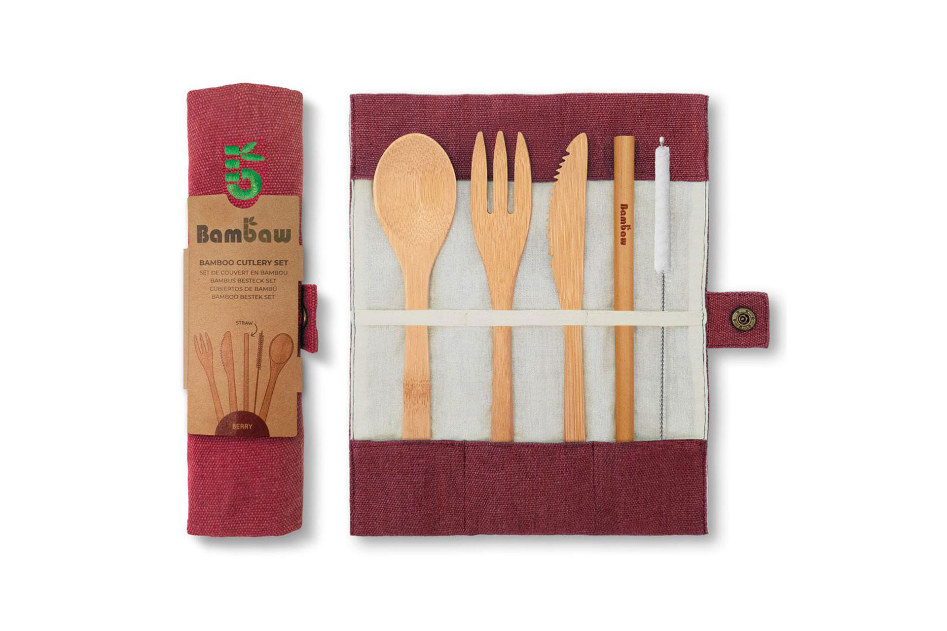 Bamboo Cutlery Set in Cotton pouch
