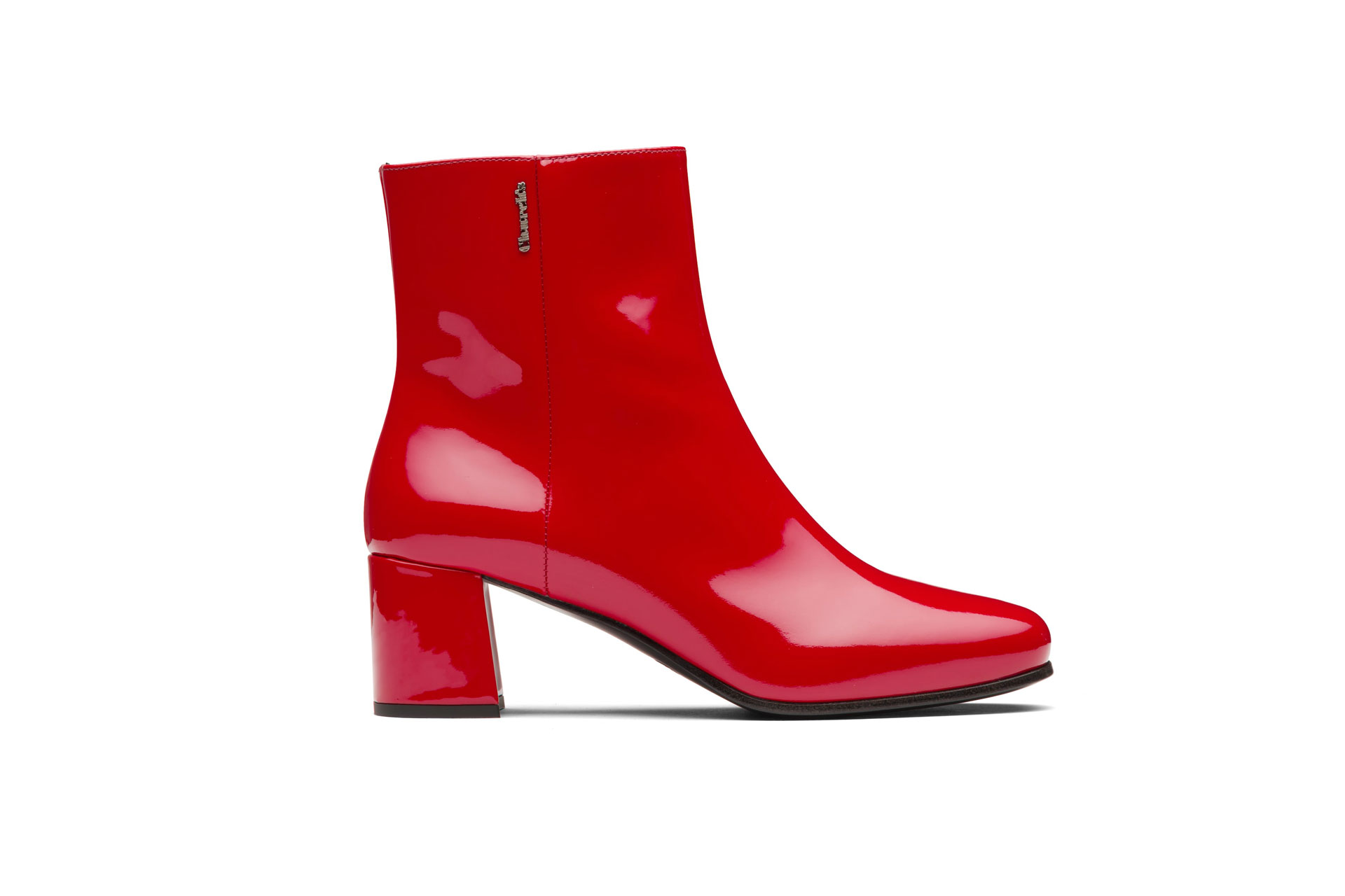 Church’s Ellie 55 Patent Leather Heeled Boot Red