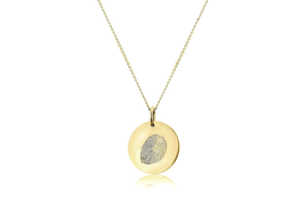 AUREE Northcote 9ct Golf Fingerprint Pendant