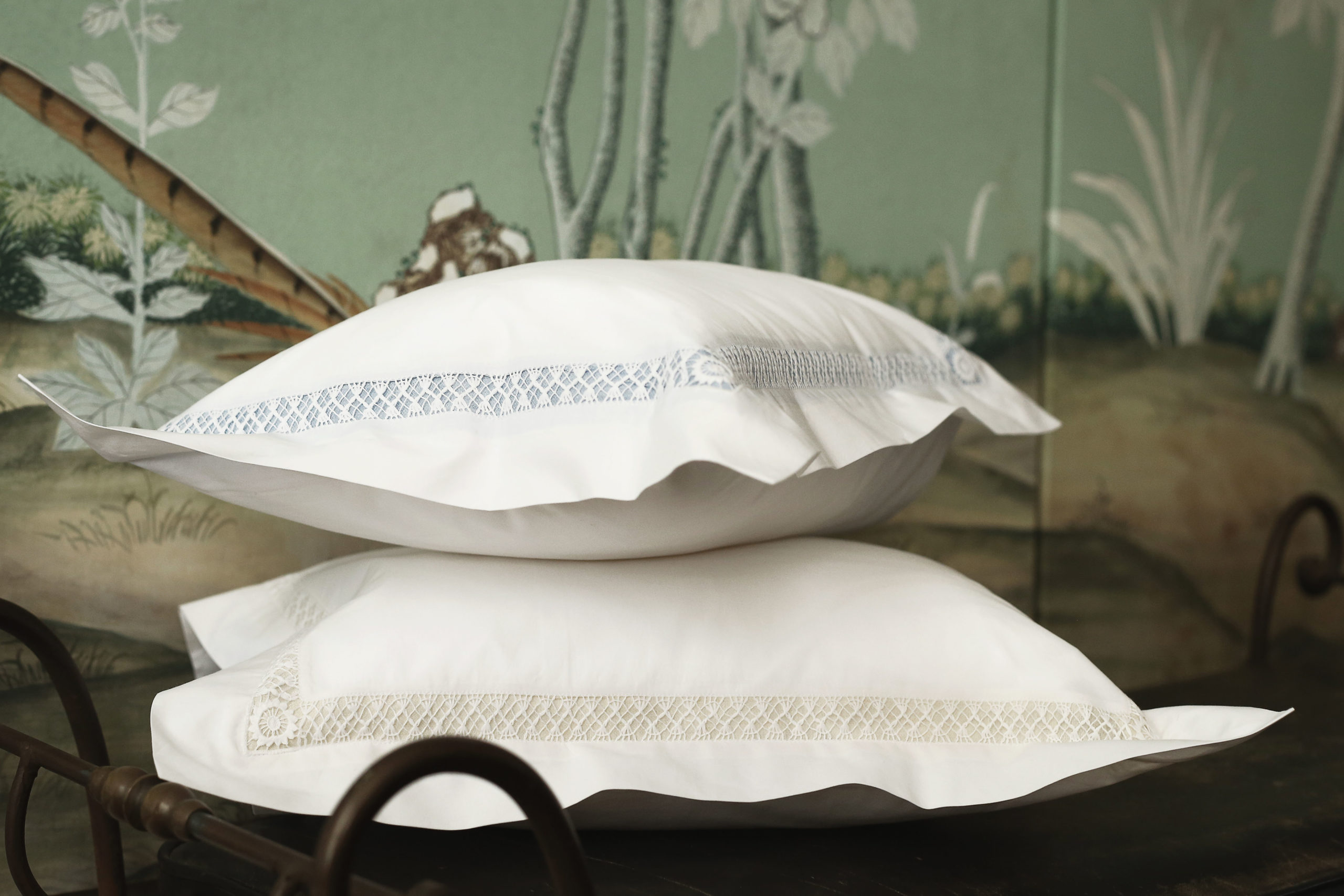Gayle Warwick trellis pillowcases