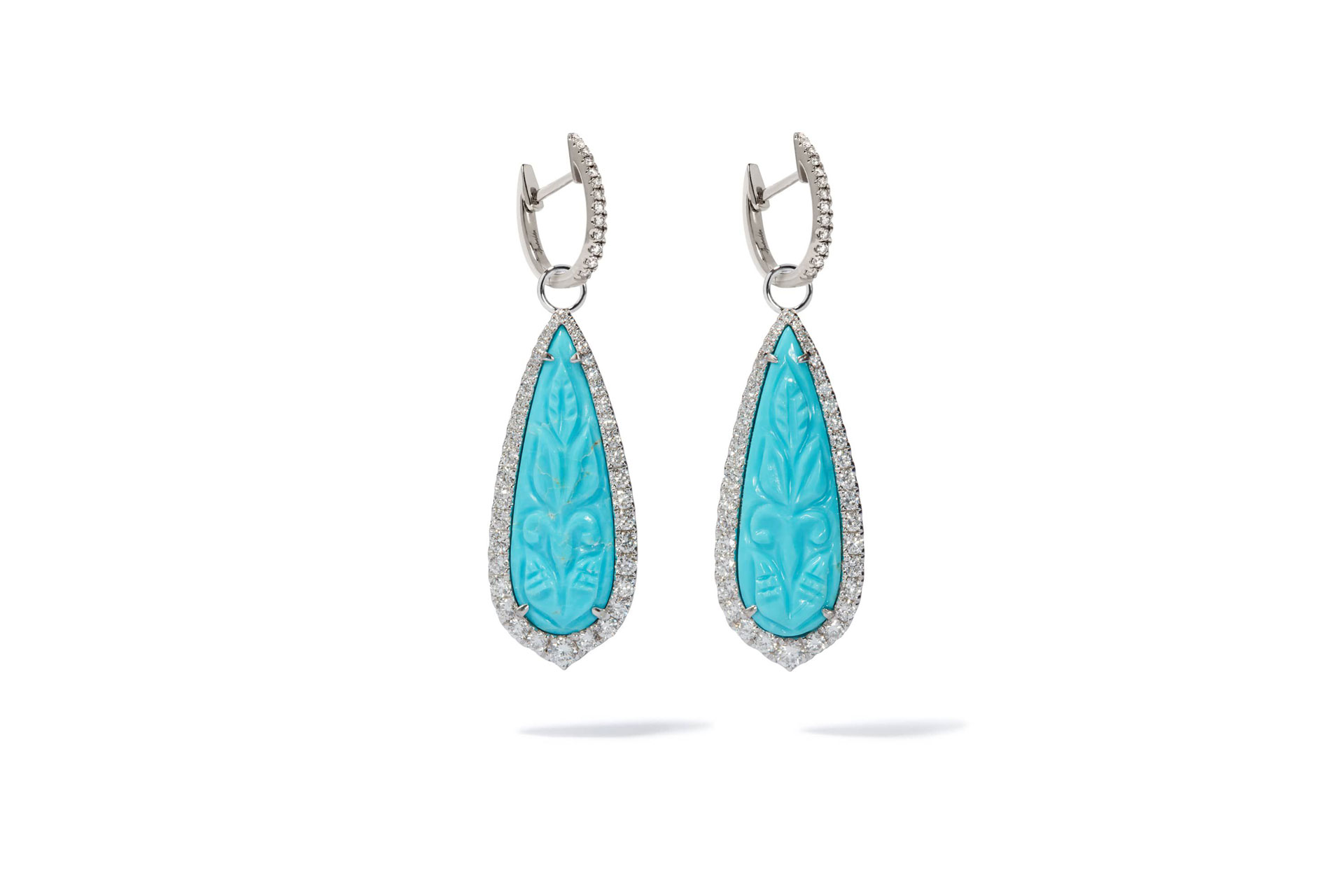 Annoushka Unique 18ct White Gold Turquoise Earrings