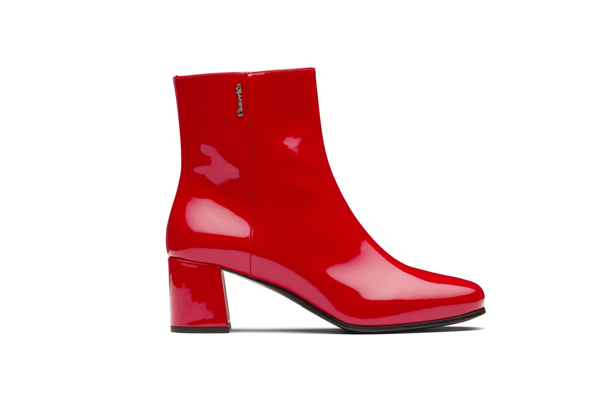 Church’s Ellie 55 Patent Leather Heeled Boot Red