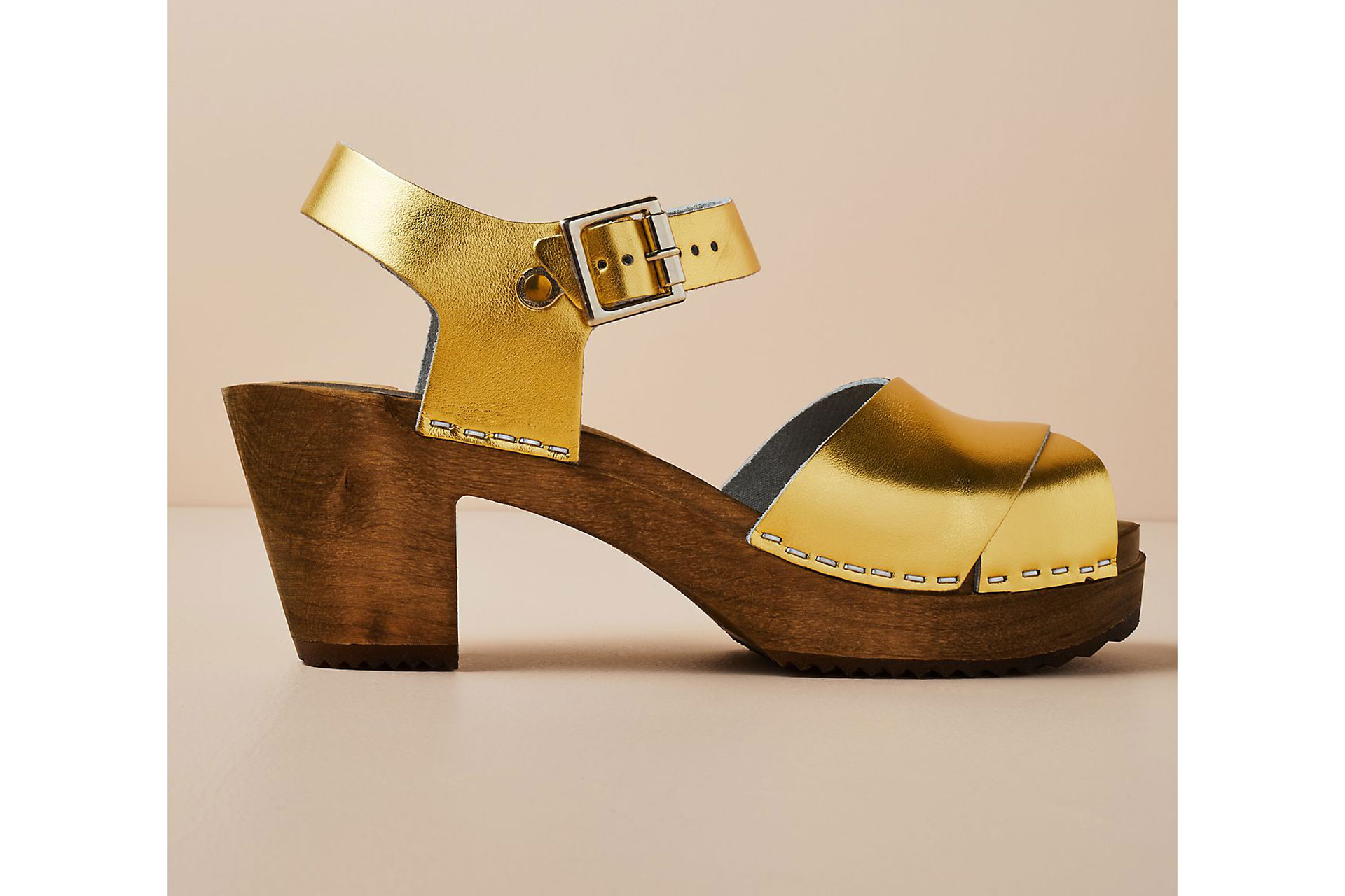 Kitty Clogs Dansare Metallic Heels