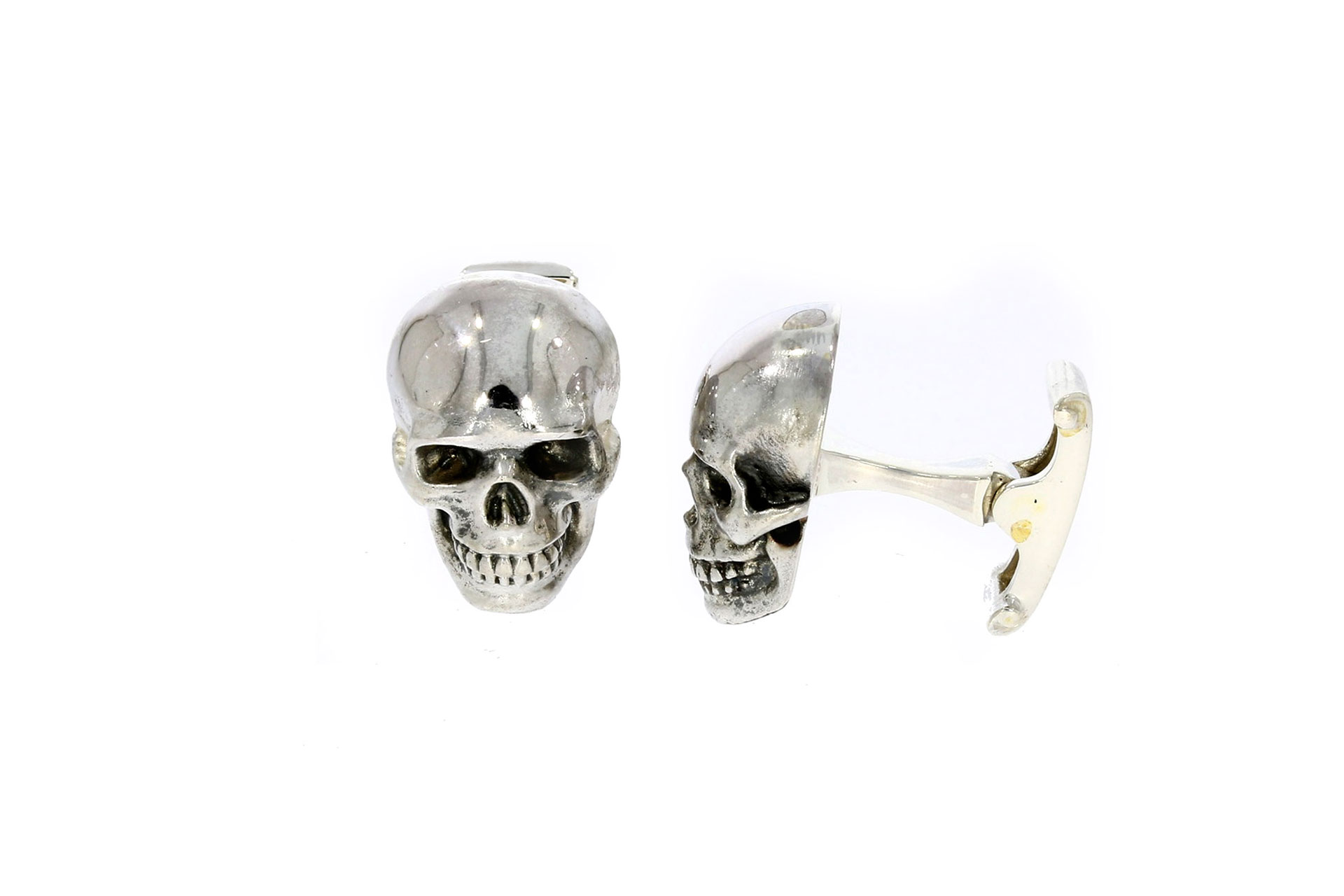 Theo Fennell Sterling Silver Skull Cufflinks