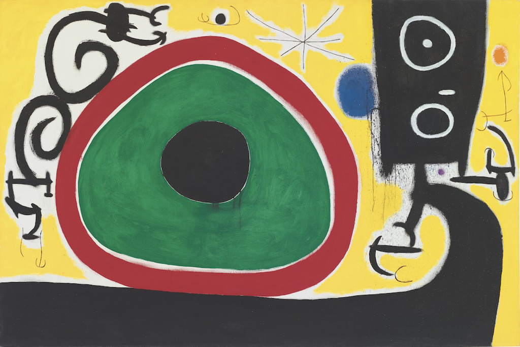 Joan Miró, Oiseaux en Fête pour le lever du Jour (Birds Making Merry for Daybreak) March 21, 1968