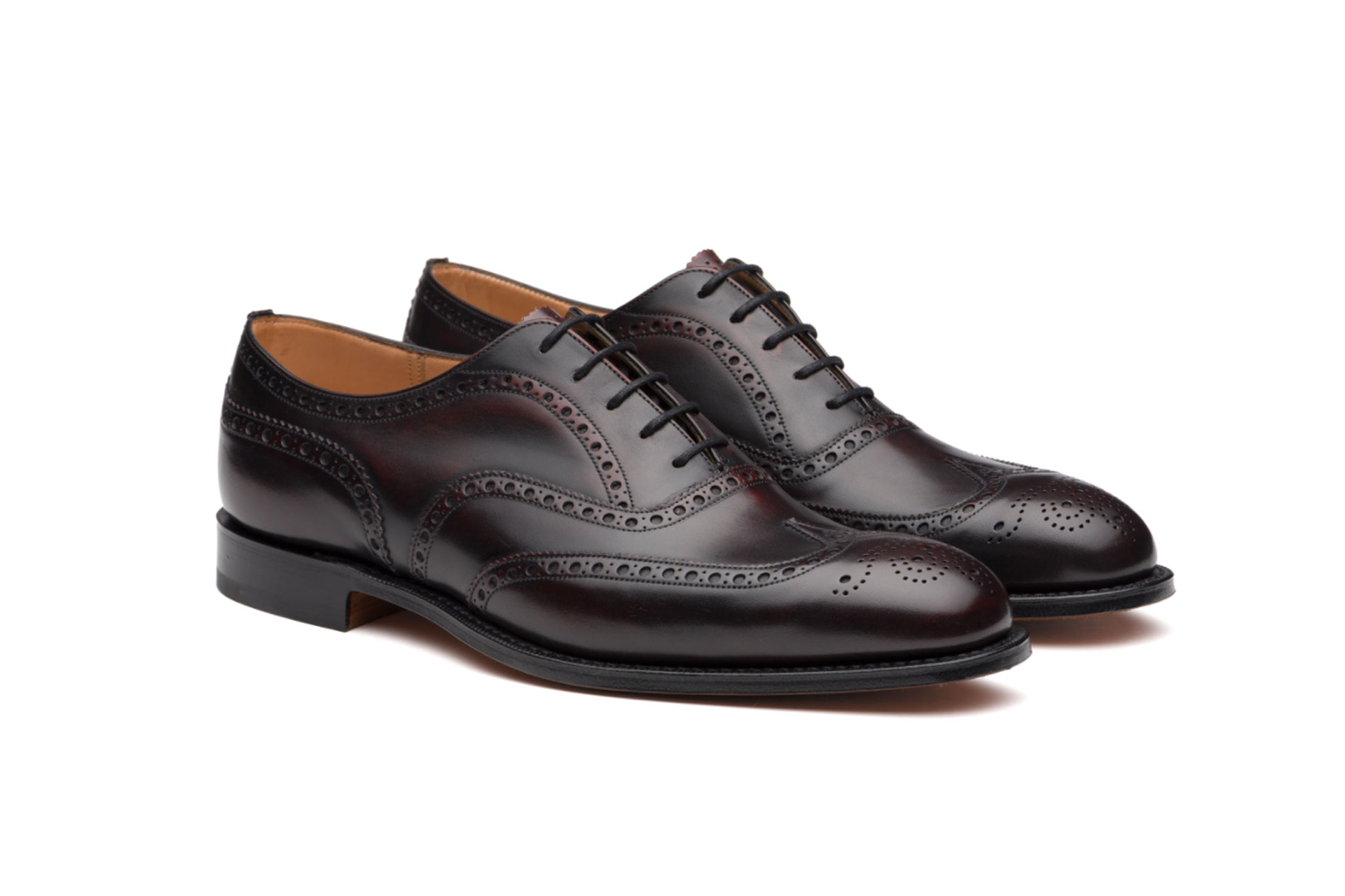 Churchs Chetwynd Superior Calf Leather Oxford Brogue in Burgundy