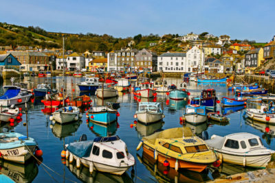he fishing village of Mevagissey, Cornwall