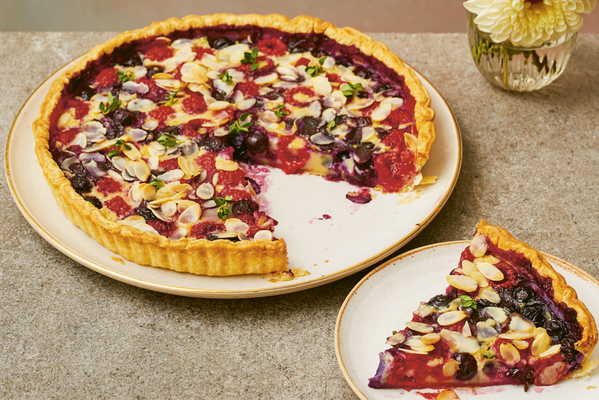 Candice Brown's Raspberry, Blueberry and Almond Clafoutart