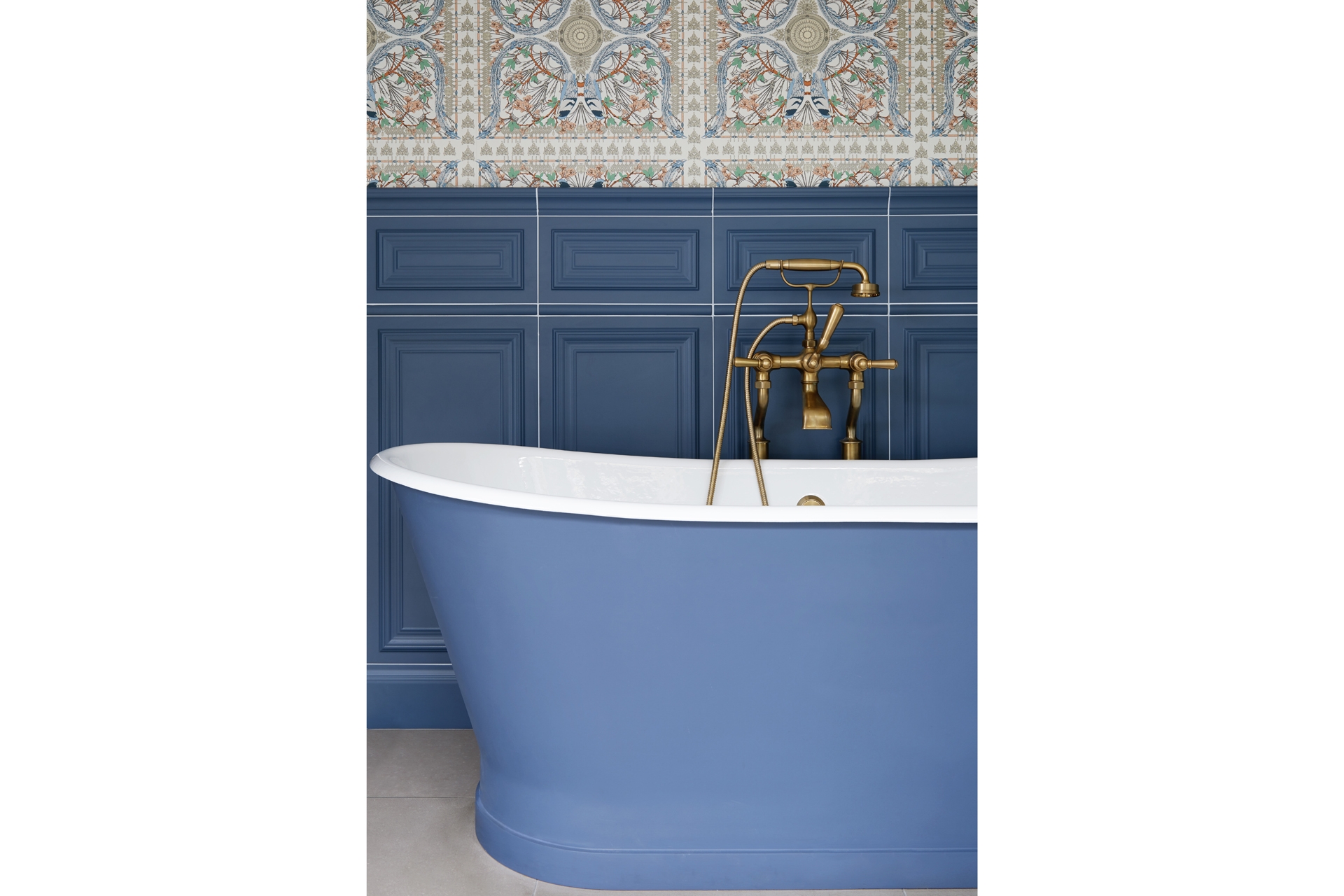 CP Hart blue bathroom