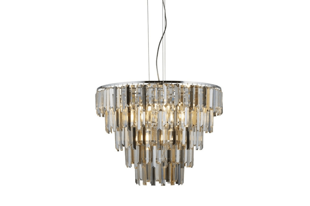 Gossip Girl Interior Inspiration - Luxury Lighting Clarissa 9 Light Crystal Ceiling Light Pendant