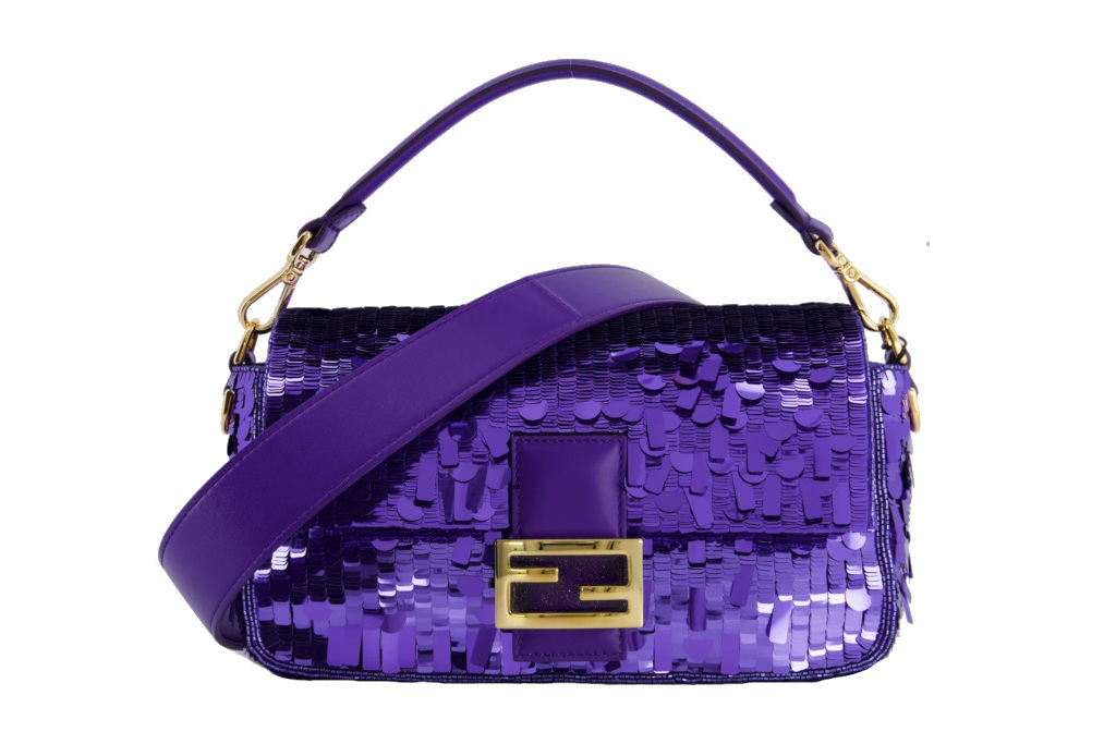 Purple sequined bag