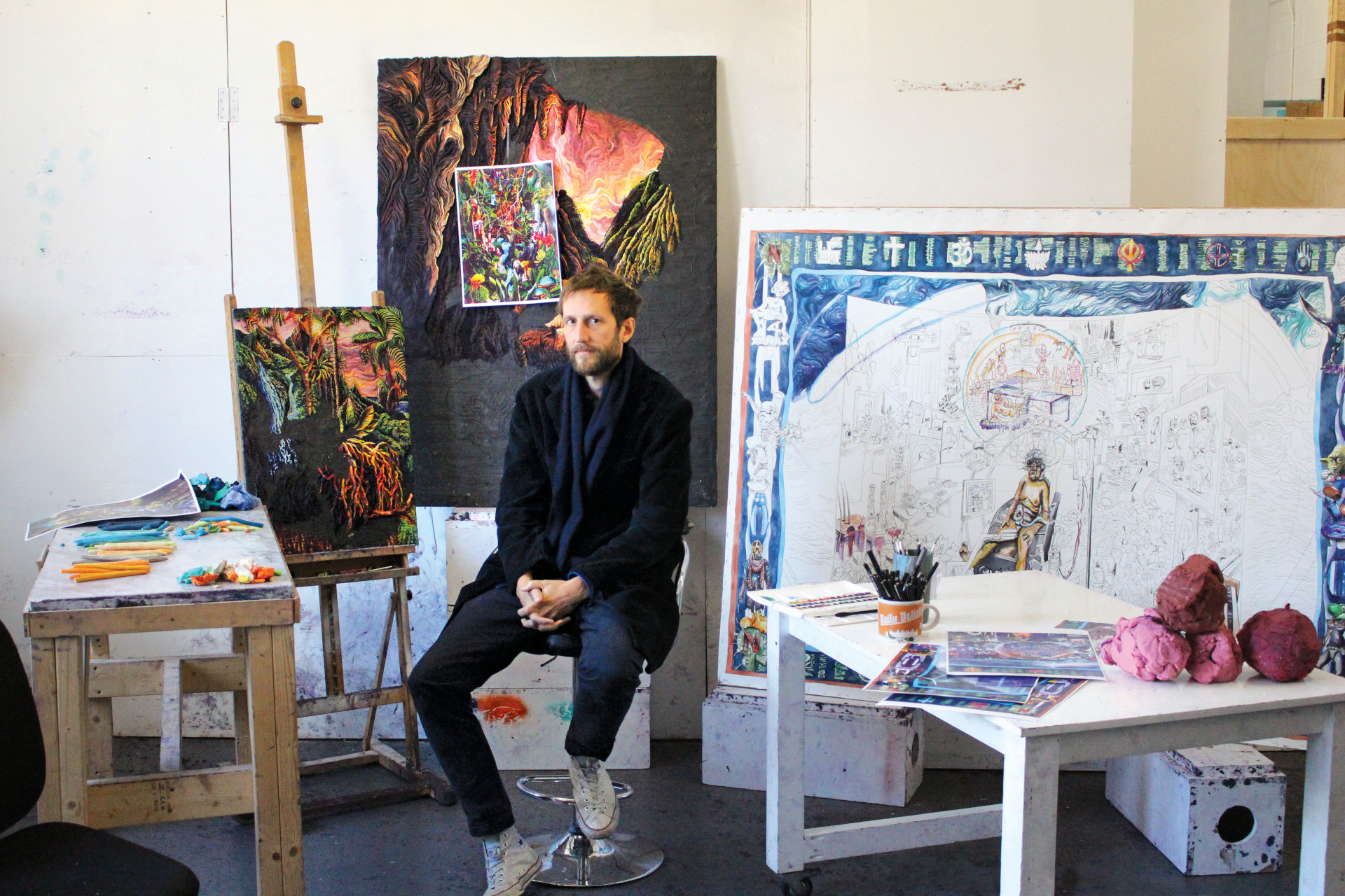 Henry Hudson in his studio