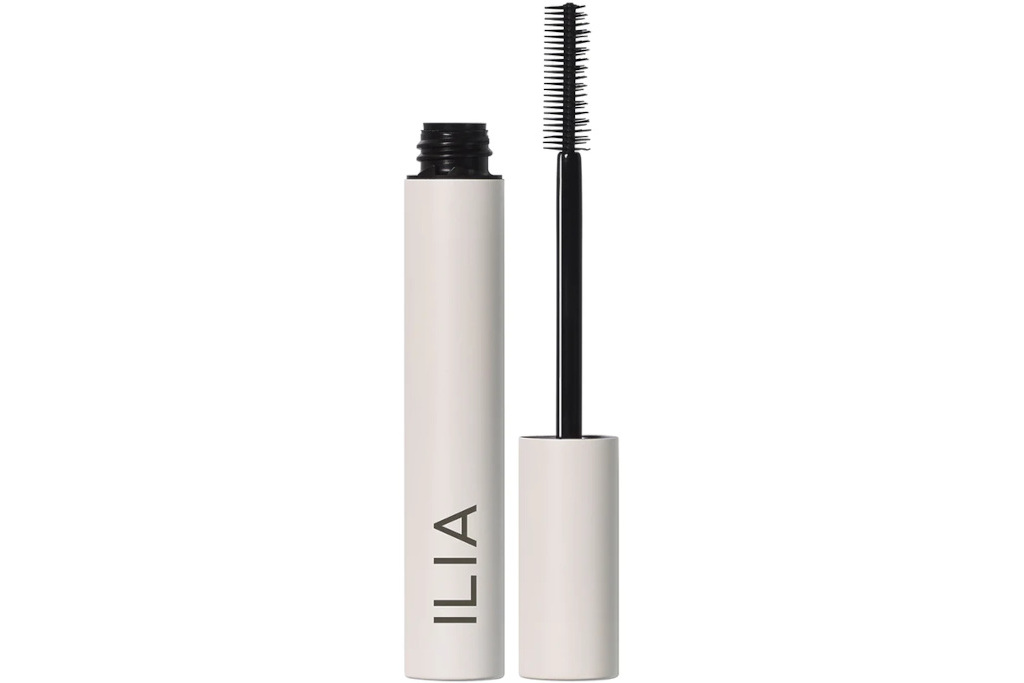 White mascara bottle with black wand