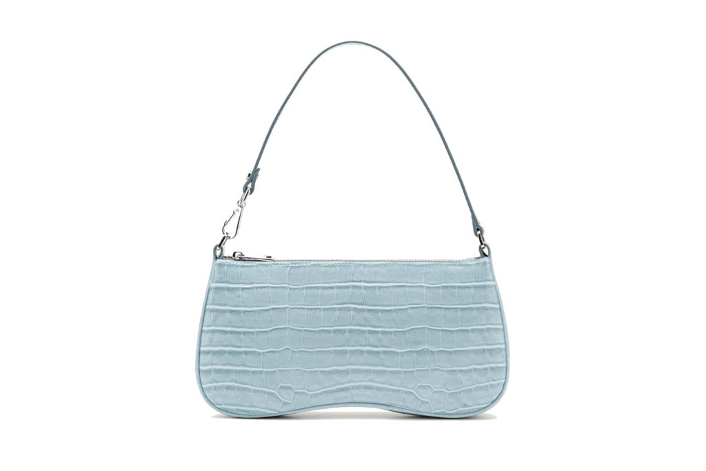 Blue croc handbag