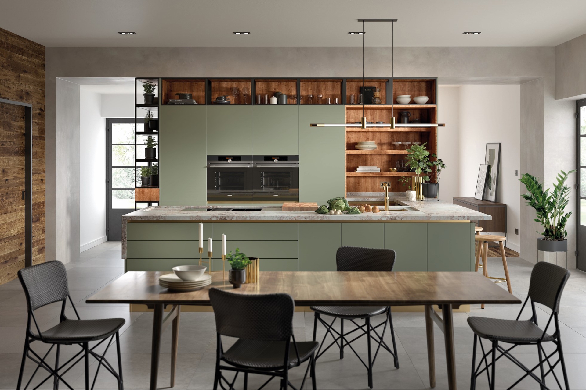 Life Kitchens green kitchen