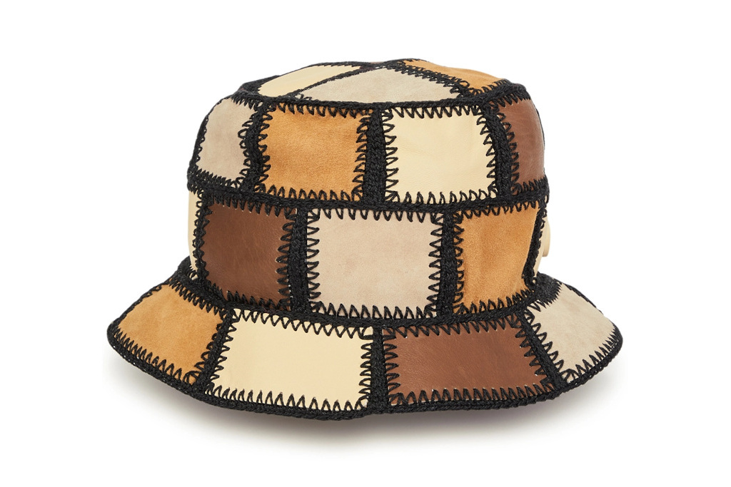 Brown patchwork hat